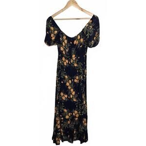 Reformation Ruthie Midi Dress in Secret Garden Size 2